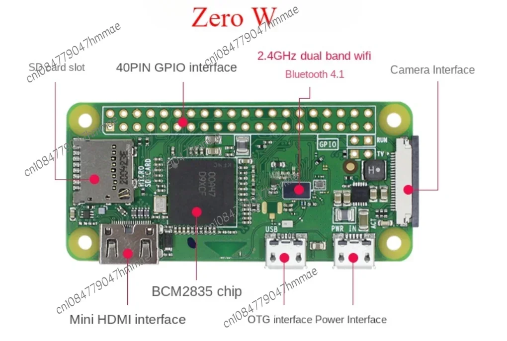 

Макетная плата Zero2W, основная плата Zero0/W/2W, Обучающий набор для питона (основная плата ZeroW с контактным разъемом)