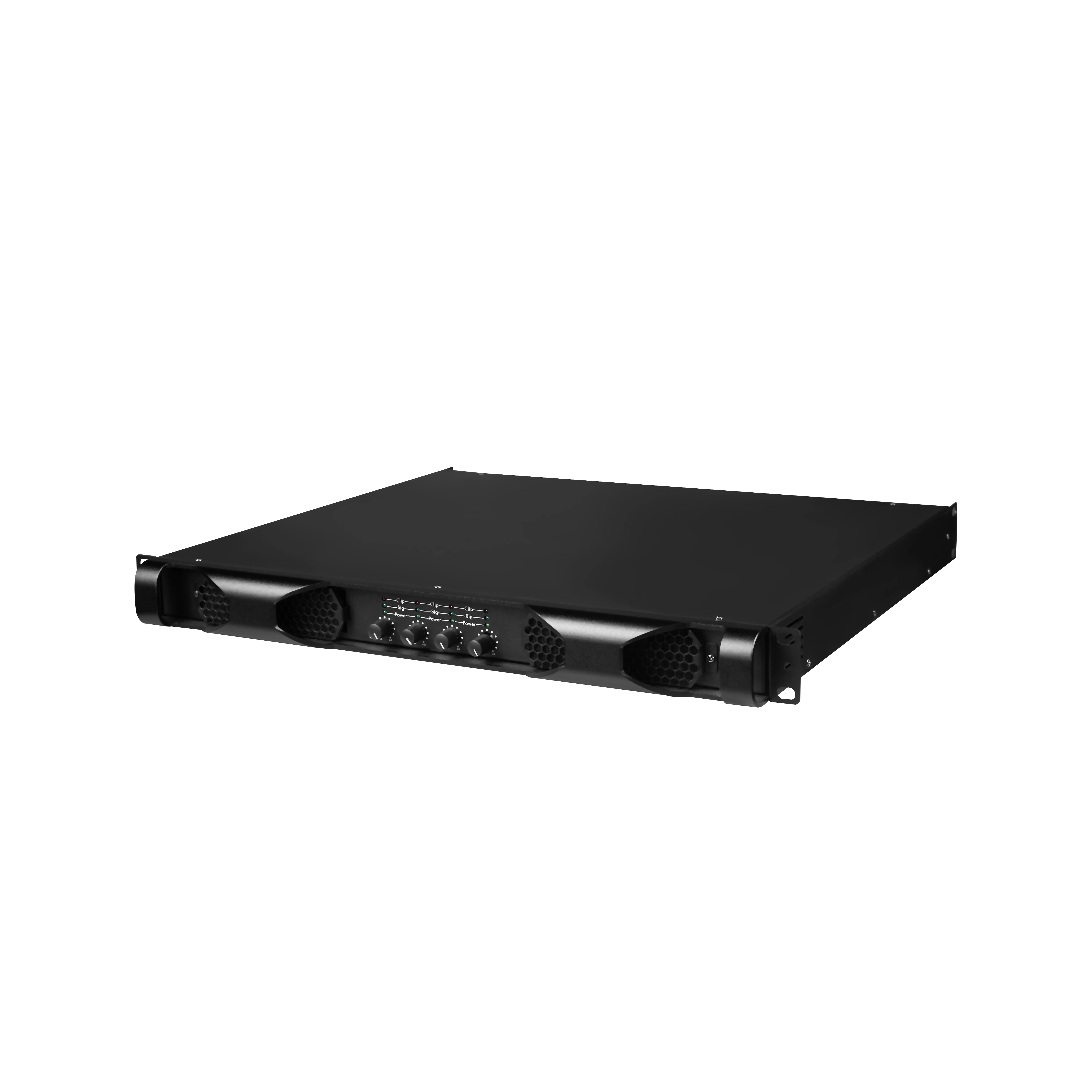 Clase D 1U Amplificador Power Amplifier Sound Speaker Professional Stage Slim Digital Class D 4 Chanal 600W 800W 1000watt Black