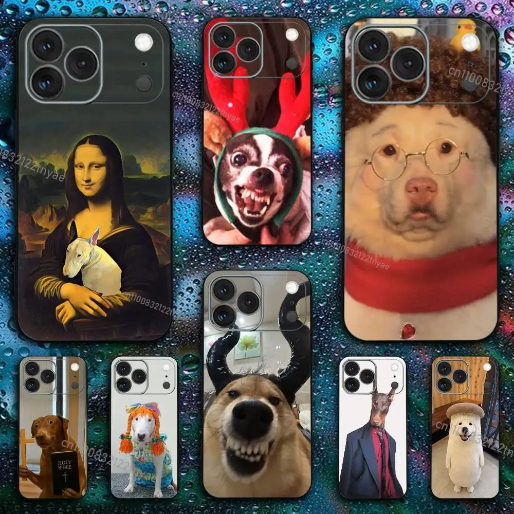 

Funny funny Cute puppy For iPhone 17,16,15,14,13,12,11,Pro,X,XS,Max,XR,Plus,Mini Soft Silicone Phone Case Black Shockproof TPU