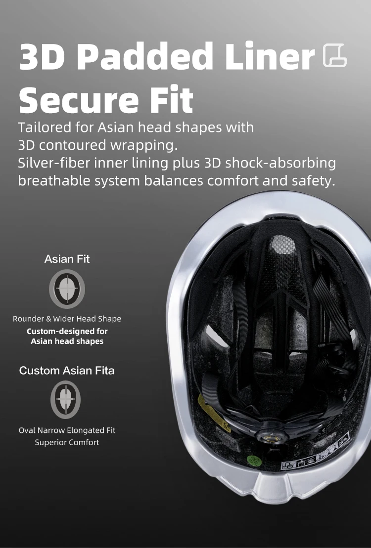 New Pneumatic Bicycle Helmet 3D Shock-Absorbing Lining Ventilated And Breathable Men's And Women's Road Mountain Safety Helmet