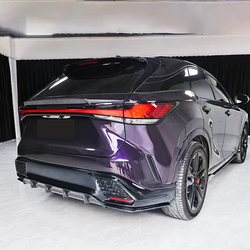 For Lexus RX350H RX500H 2023-2025 Black Carbon Look Car Rear Trunk Spoiler Center Wings Tuning Body Kit Exterior Accessories
