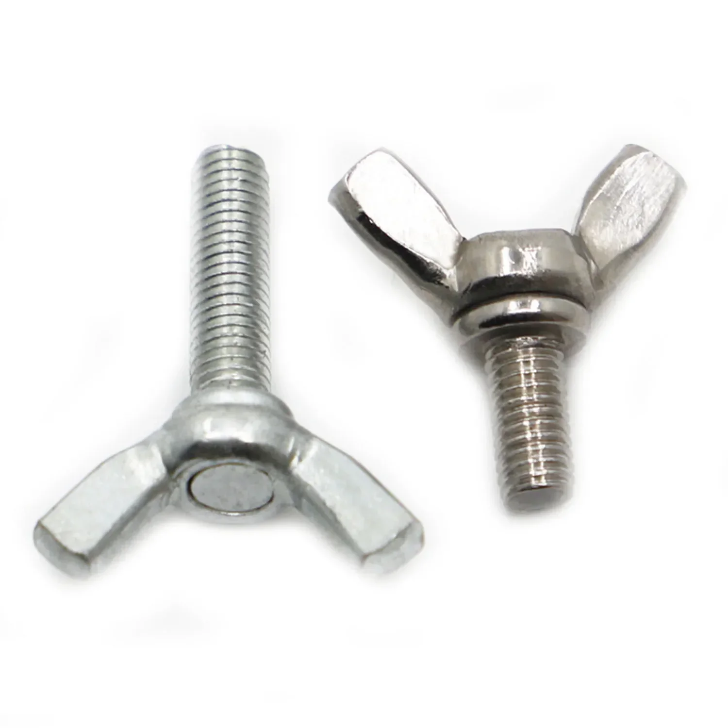 M3 M4 M5 M6 M8 M10 304 Stainless Steel / Zinc-plated Steel DIN316 Hand Tighten Adjust Bolt Butterfly Wing Head Thumb Screw