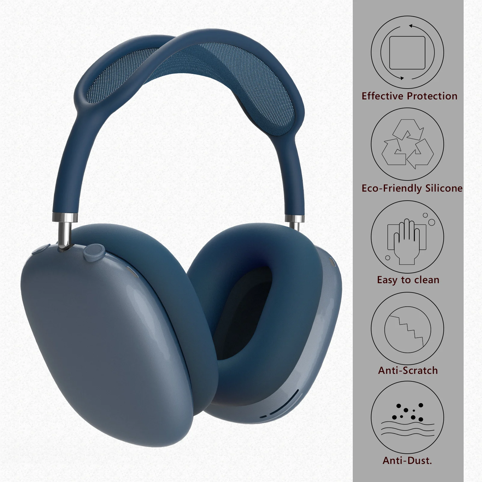 Geekria Silicone Earpad Covers Compatible with AirPods Max, Earpad Protector / Earphone Covers / Earpad Cushion / Ear Pad