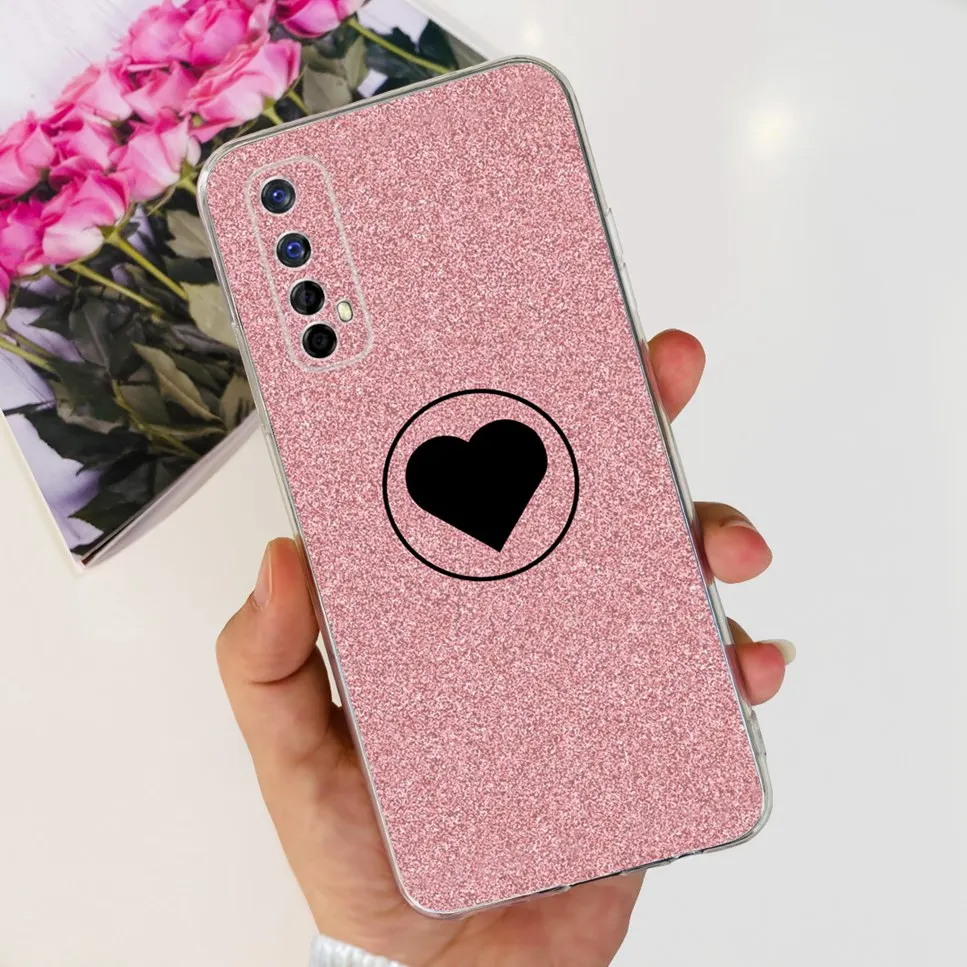 For Realme 7 RMX2155 Case Cute Cat Cartoon Astronaut TPU Soft Silicone Clear Cover For Oppo Realme 7 realme7 Phone Case Funda