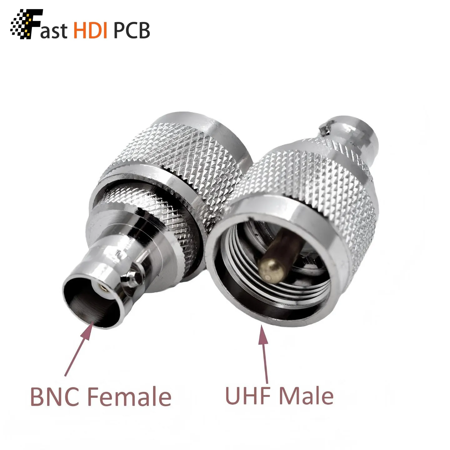UHF Male to BNC Female RF Adapter, PL259 to BNC Jack Coaxial Connector Converter, 50 Ohm Impedance Copper Body for Radio Antenna