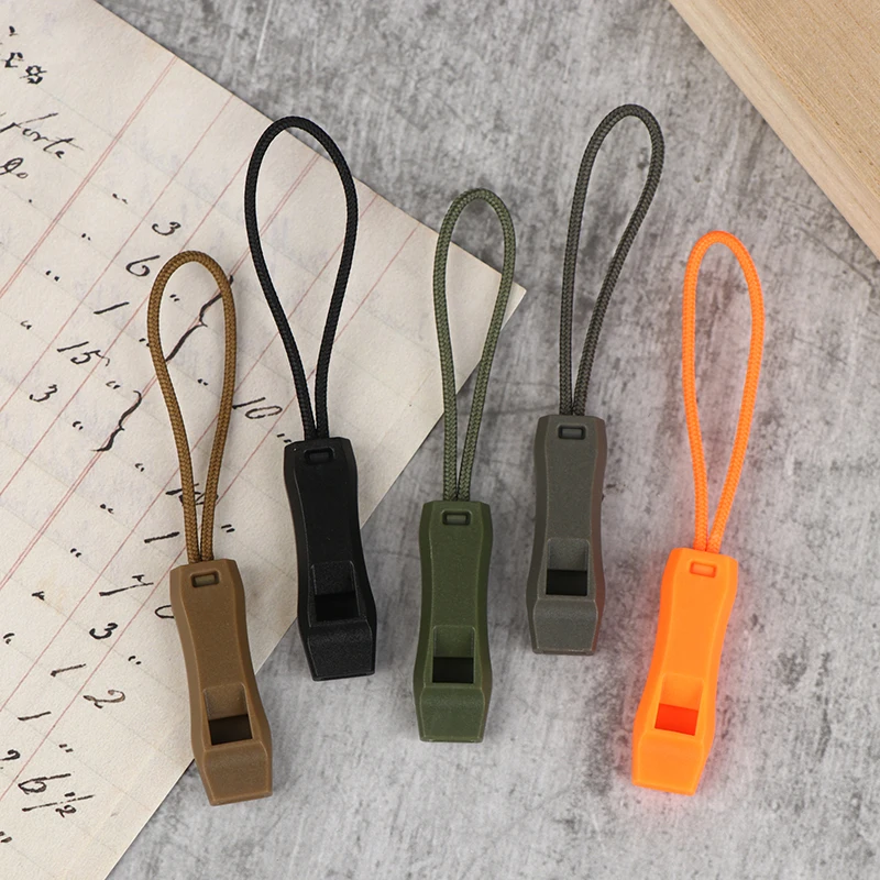 5Pcs Multifunction Whistle Emergency Whistle Sports Match Whistle Double Pipe Dual Band With Tail Rope Outdoor Camping Hiking