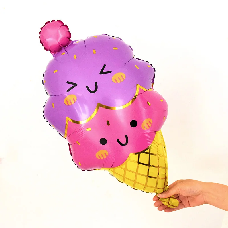 1/5Pcs Ice Cream Candy Cake Dessert Foil Balloons Girls Summer Birthday Party Candy Bar Decorations Kids Toy Cartoon Air Globos