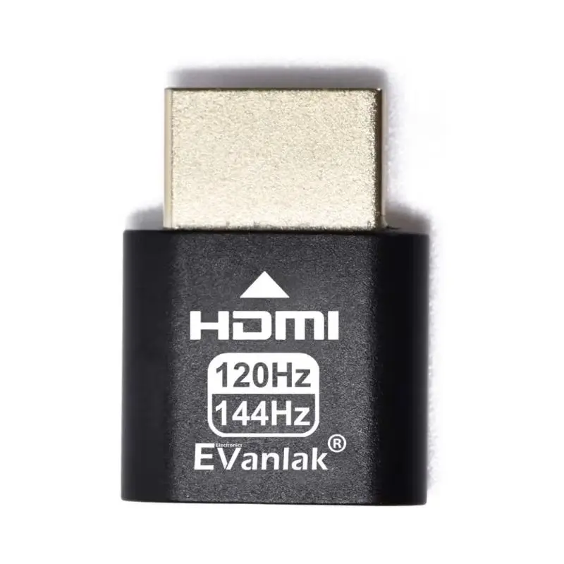

HDMI Dummy Plug 2K@120Hz/1080P@144Hz EDID Emulator - Virtual Display Adapter for Headless PC, Plug & Play, Win/Linux/Mac