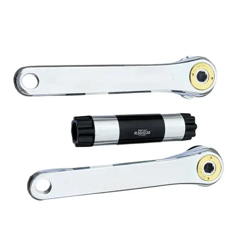 Bicycle R30 Crankset, 170mm, 30mm Round Hole Axle, CNC Machined Aluminum Alloy, Suitable for Brompton Folding Bike Modification