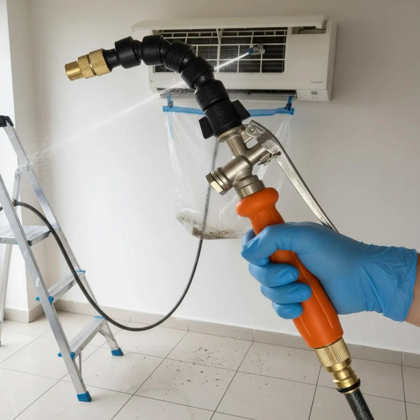 Air Conditioner Cleaning Versatile Adjustable Water Sprayer Ergonomic Handle Flexible for Car Washing, Gardening