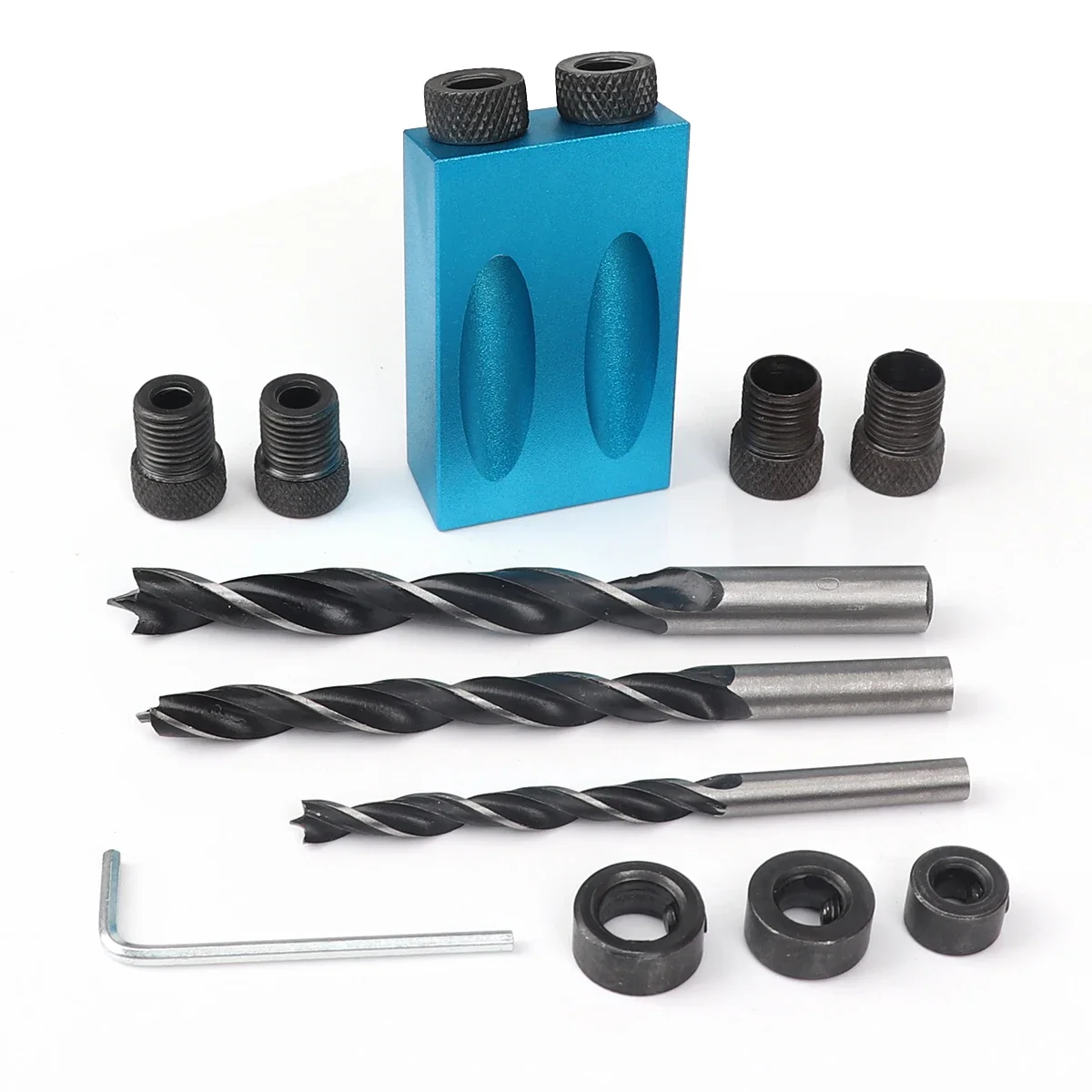 Imagem -06 - Graus Ângulo Localizador Diagonal Bolso Buraco Gabarito Kit Buraco Carpintaria Perfurador Localizador Gabarito Broca Conjunto para Faça Você Mesmo Ferramentas de Carpintaria 15