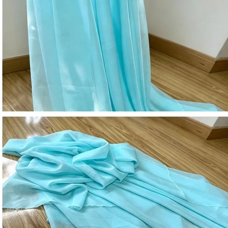 3m/lot Hot Selling Tencel Chiffon Fabric Ultra Thin Translucent Drapey For Wedding Holiday Party Backdrop Decorative Sheer Drape