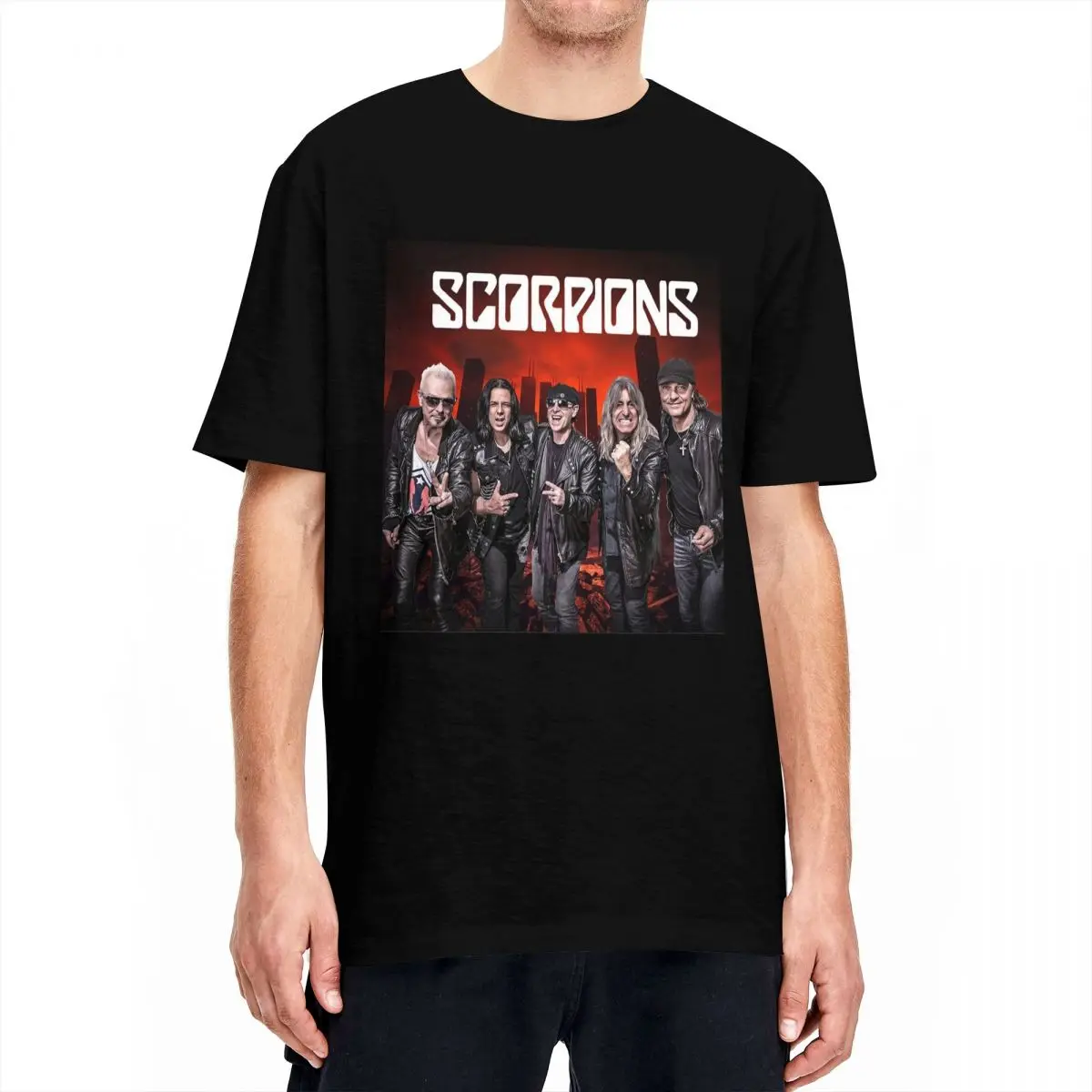 Wind Of Change Scorpions Rock Band T-Shirt Summer Heavy Metal T Shirts Cotton Tee Shirt For Couple Short Sleeve Casual Tees