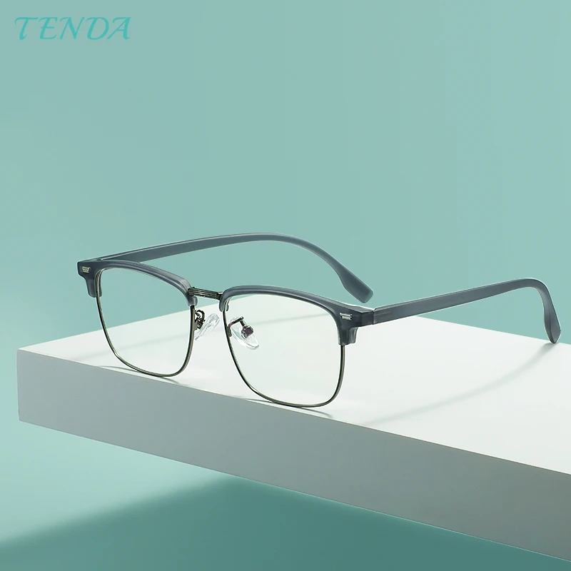 Fashion TR90 Lightweight Browline Vitnage Eyegalsses Men and Women Spectacles Frame For Prescription Lesnes