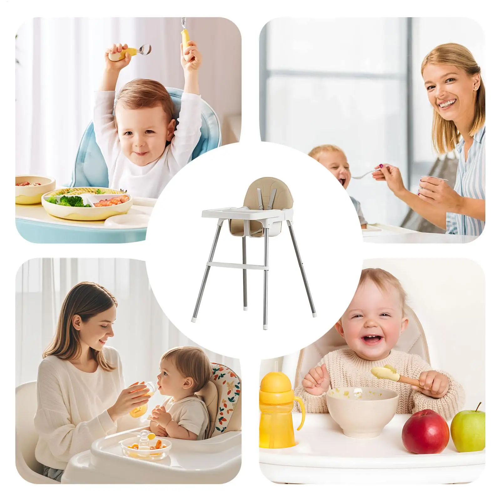 أطفال كرسي مرتفع قابل للتعديل مقعد مرتفع مقعد الطعام الداعم للبنين بنات المنزل المطبخ غرفة الطعام مطعم وجبة الأسرة