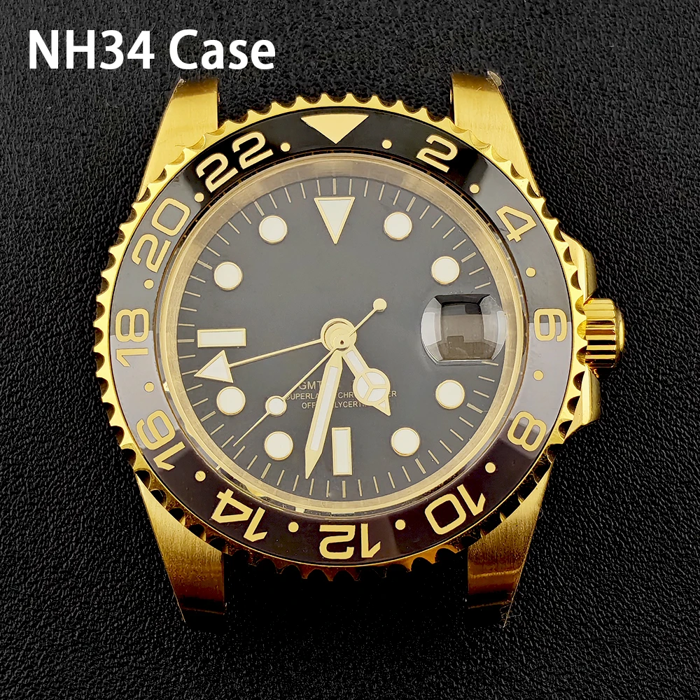 

Корпус NH34, мужские автоматические часы, корпус из нержавеющей стали, сапфировое стекло, подходит для аксессуаров для часов с механизмом NH34