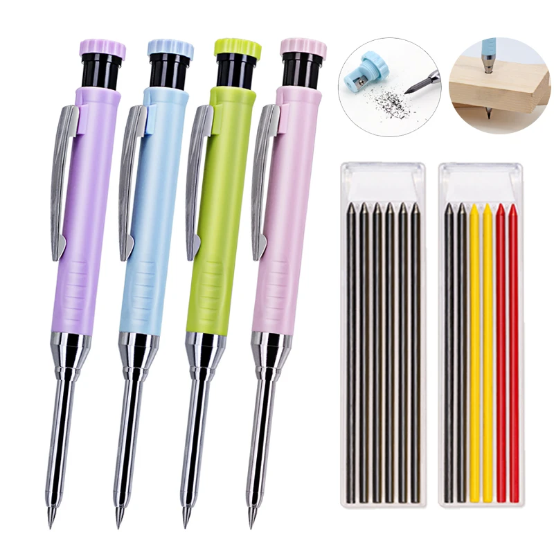 

Новый креативный набор карандашей для деревообработки с глубокими отверстиями 2,8 мм, плотницкий маркер-карандаш для инженерного архитектора, инструмент для рисования и разметки