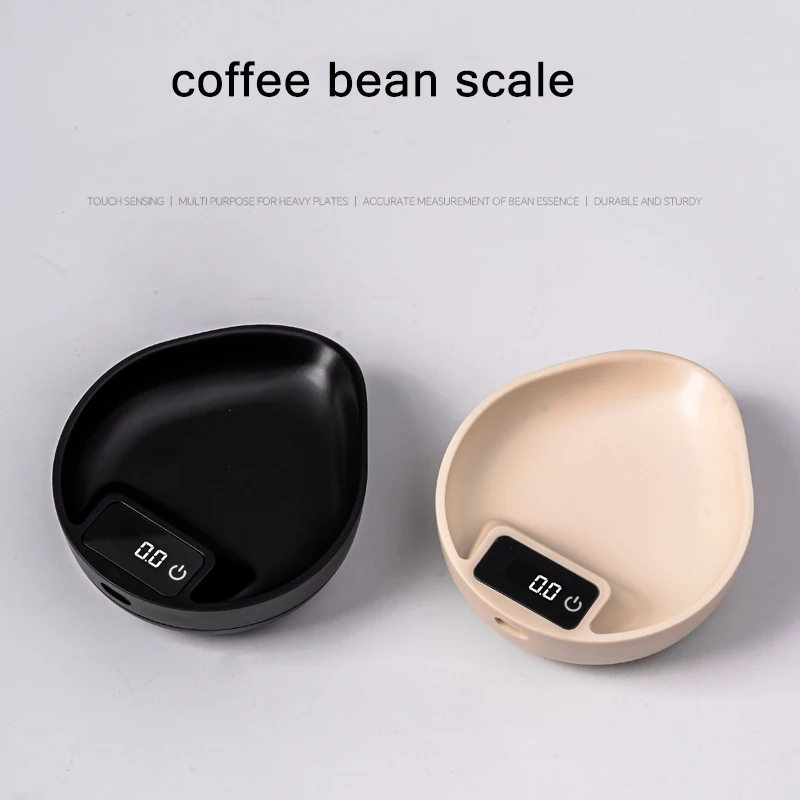 Mini Electronic Scale Bean Tray Espresso LED 0.1g High Precision Hand Brewed Coffee Electronic Scale 0.3-2000g Kitchen Tool