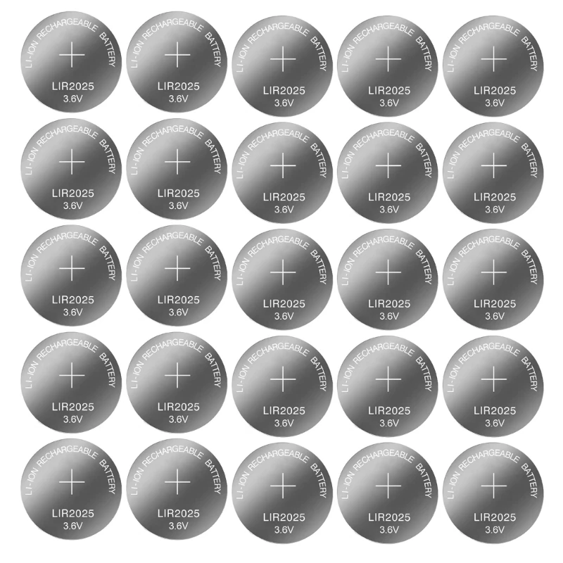 3.6V 35mAh LIR2025 Rechargeable Batteries LIR 2025 Button Cell Battery Replacement for Remote Motherboards Watches image 6