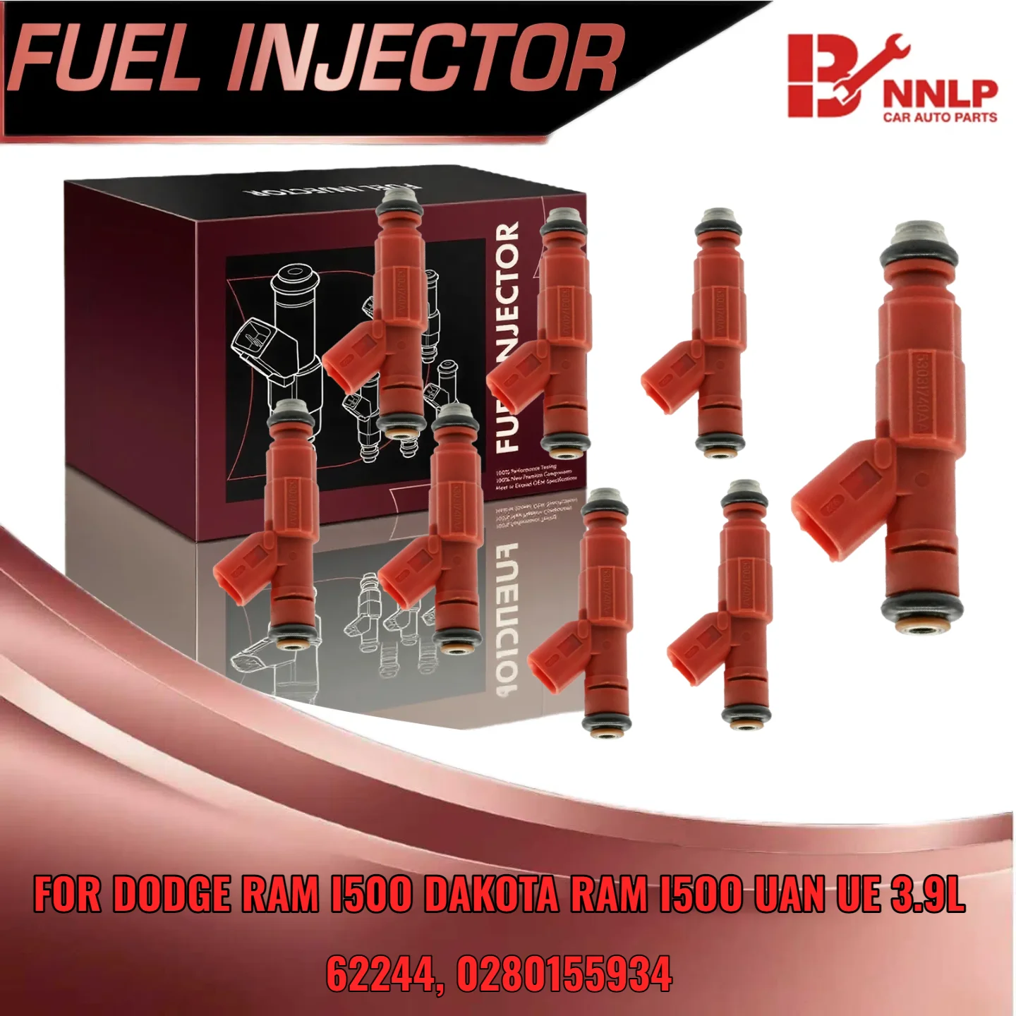 

8x Fuel Injector For Dodge Ram 1500 2500 3500 For Dodge Dakota Durango 2000 2001 2002 2003 V8 59L 62244