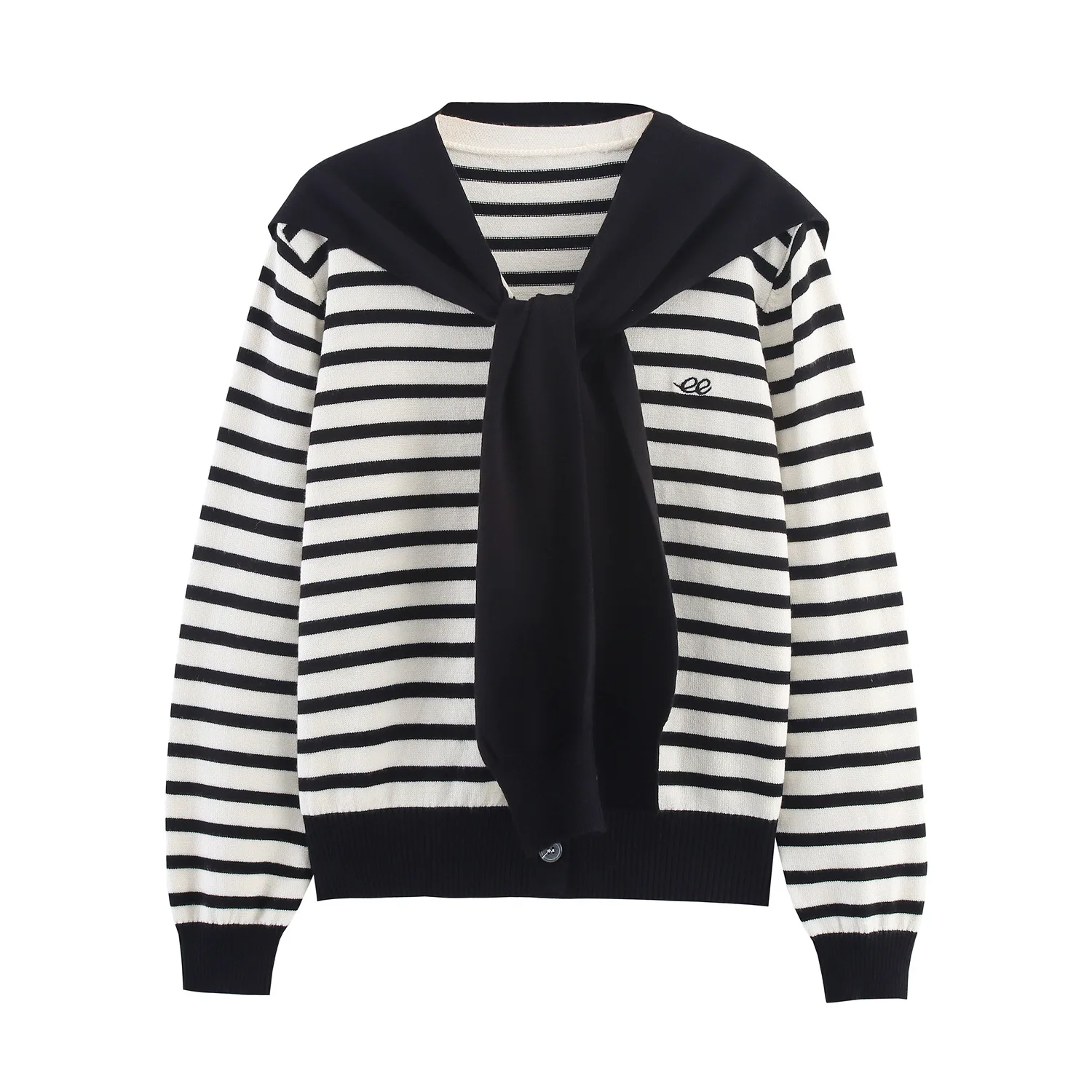 

Fashionable Embroidered Scarf Knitted Sweater Top Selling Product On E-commerce Platform