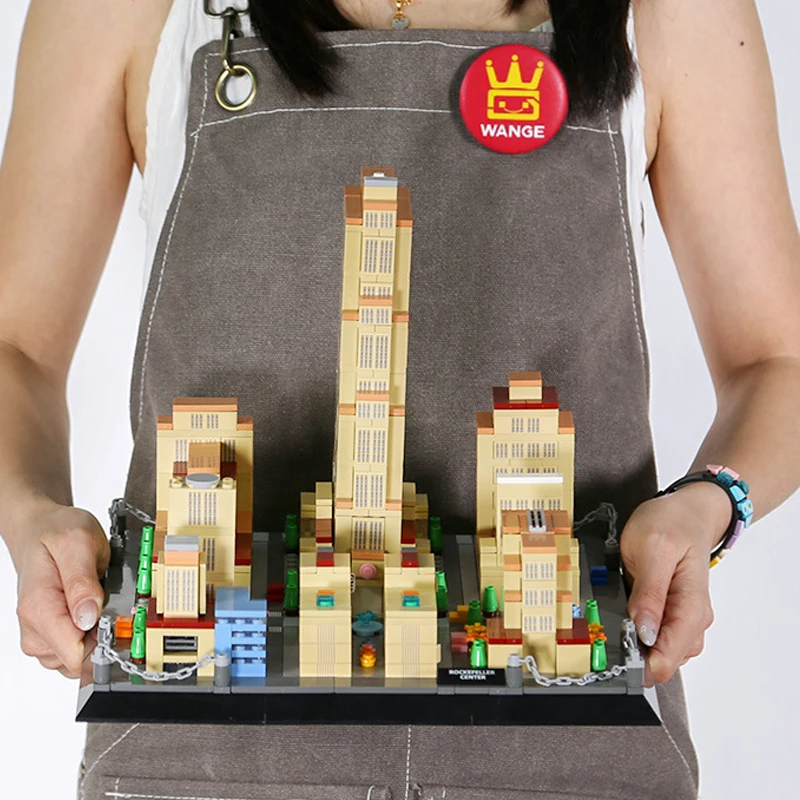 

Rockefeller Center Bricks Model Landmark Manhattan New York Architecture Ornament Building Blocks Set Toys Gift For Adults