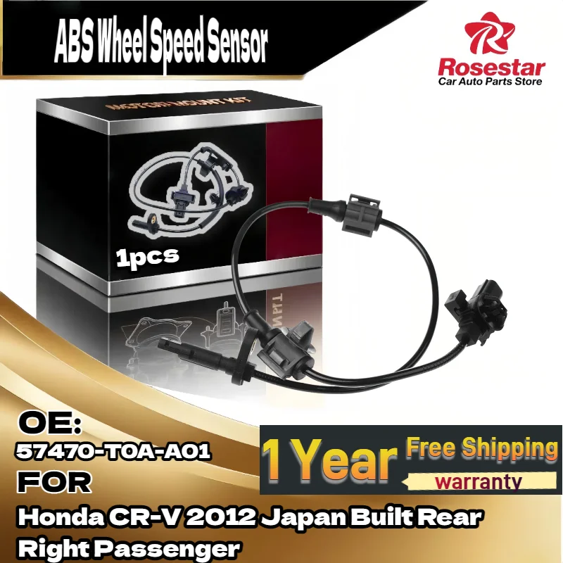 Sensor de velocidad de rueda trasera derecha ABS para Honda CR-V 2012 Japón construido OEM 57470-T0A-A01