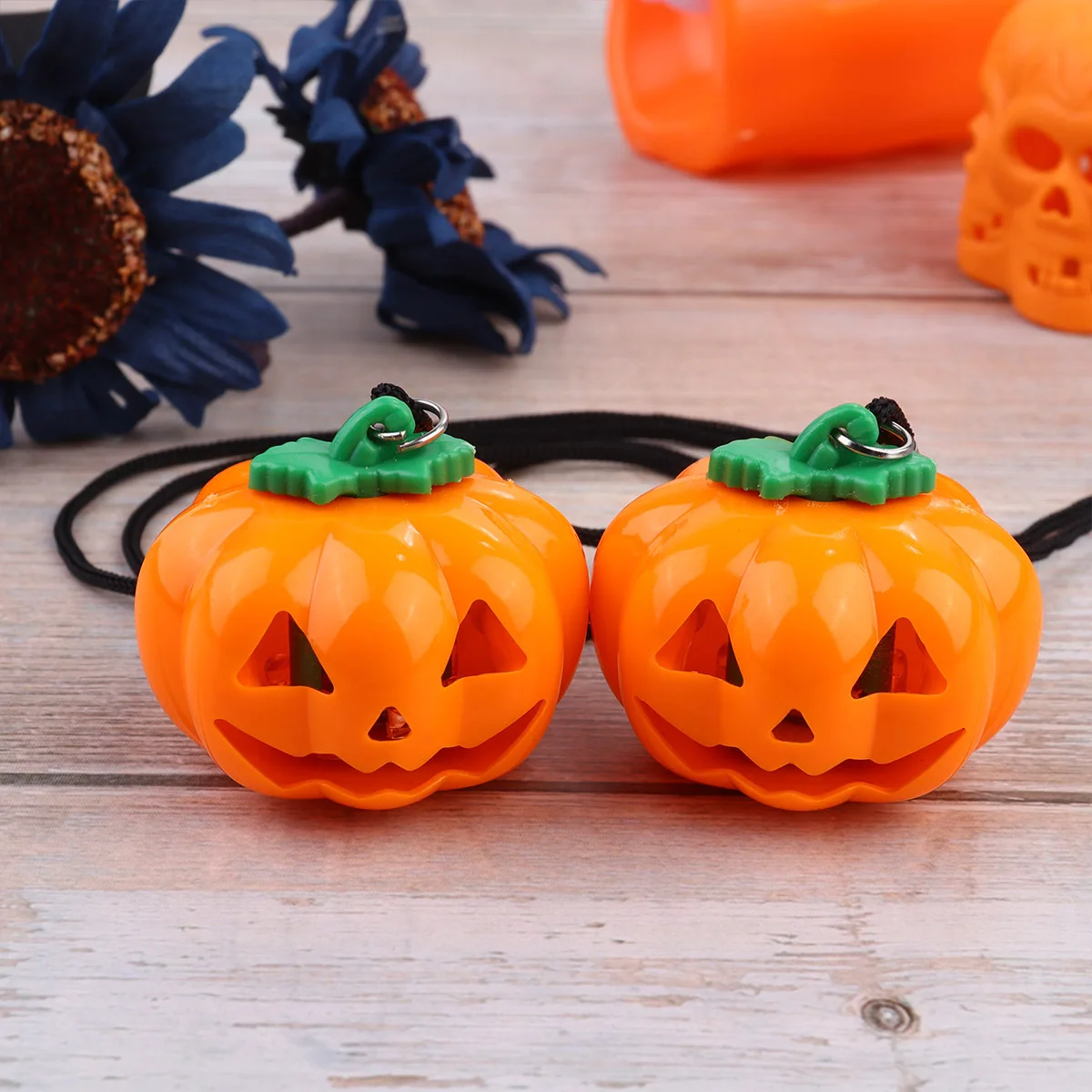 قطعتان من سلسلة الحديد لحفلات الهالوين، مجوهرات الخريف، إكسسوارات اليقطين للنساء