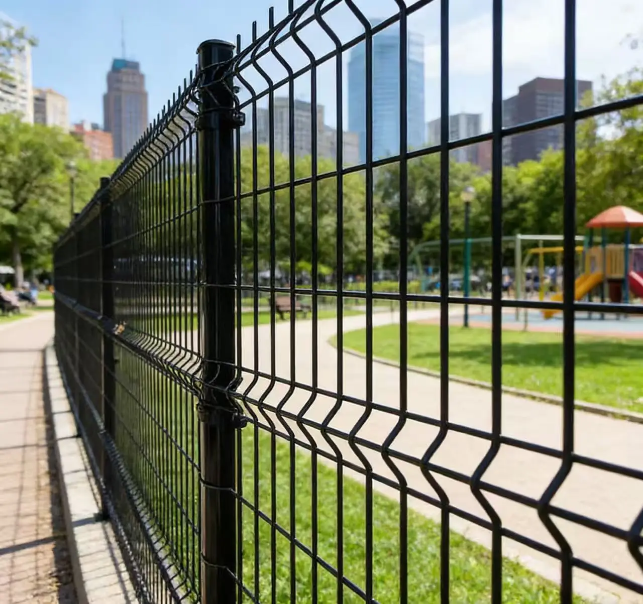 Fencing Garden Buildings Supplies Outdoor Metal Material 3D Bending Curved Welded Steel Wire Mesh Easily Assembled Pvc Fence