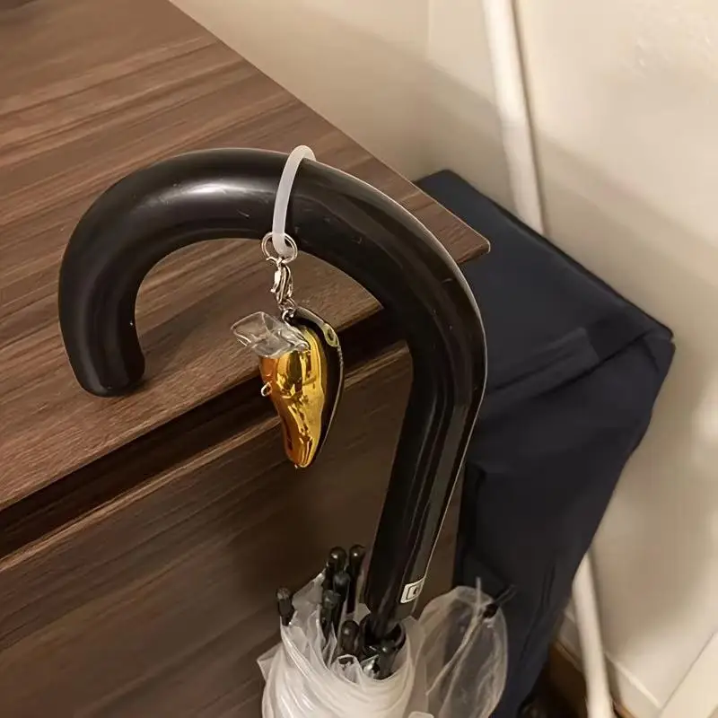 5/10 Stück Silikon-Regenschirmgriff-Ringe, flexibles Material, sicherer Karabinerverschluss zum Aufhängen kleiner Gegenstände, DIY-Bastelzubehör – Detail 6