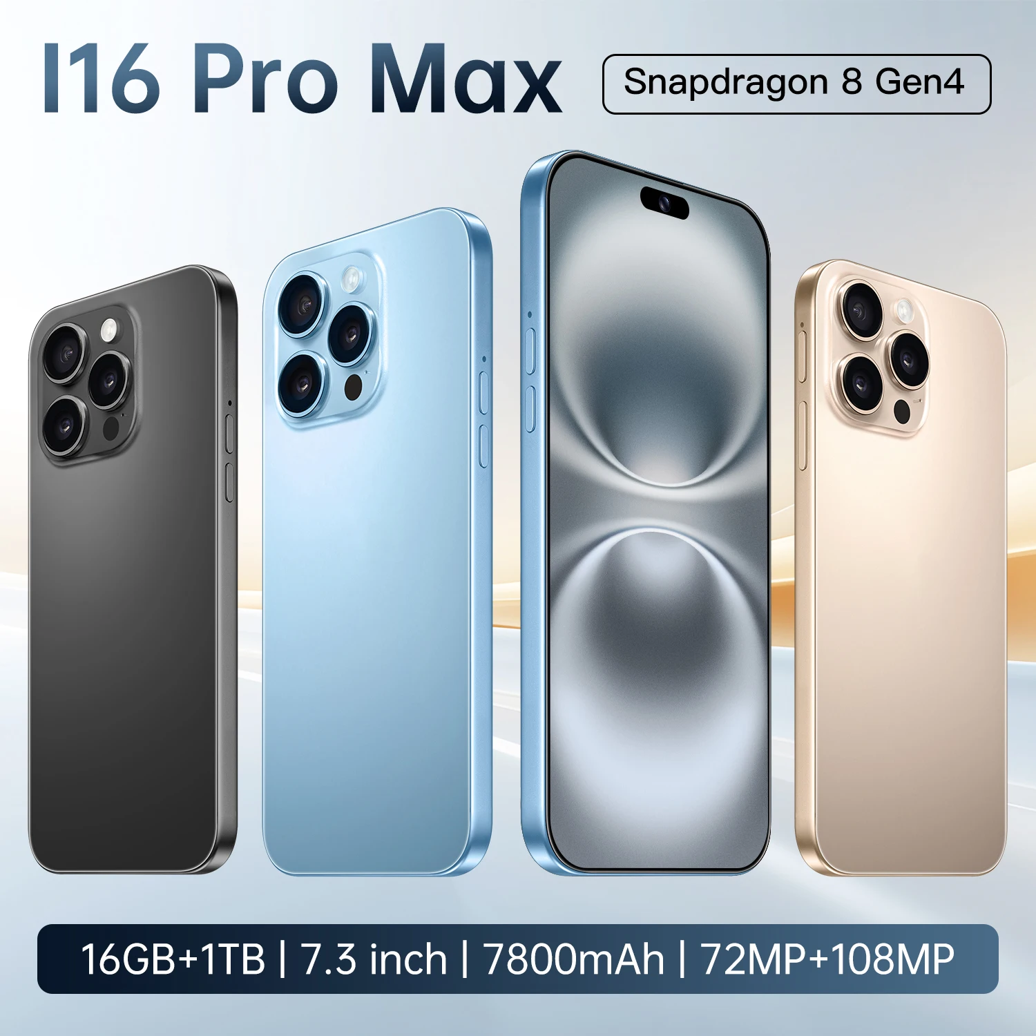 

HOT High Quality Silicone Case For I16 Pro Max 7.3inch Smartphone Shockproof Cover Lite Moblie Phones Cases Accessories 2026 NEW