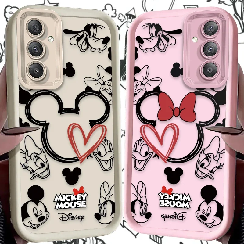 Cute Disney Mickey Minnie Phone Case for Samsung Galaxy S25 S24 S23 Ultra S22 S21 Plus FE 5G A54 A34 A14 A73 A53 A33 5G Cover - náhled 2