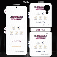 3 in 1 Front Back Matte Hydrogel Film For Honor Magic V Flip 5G Soft Frosted HD Transparent Screen Protector Anti Fingerprint