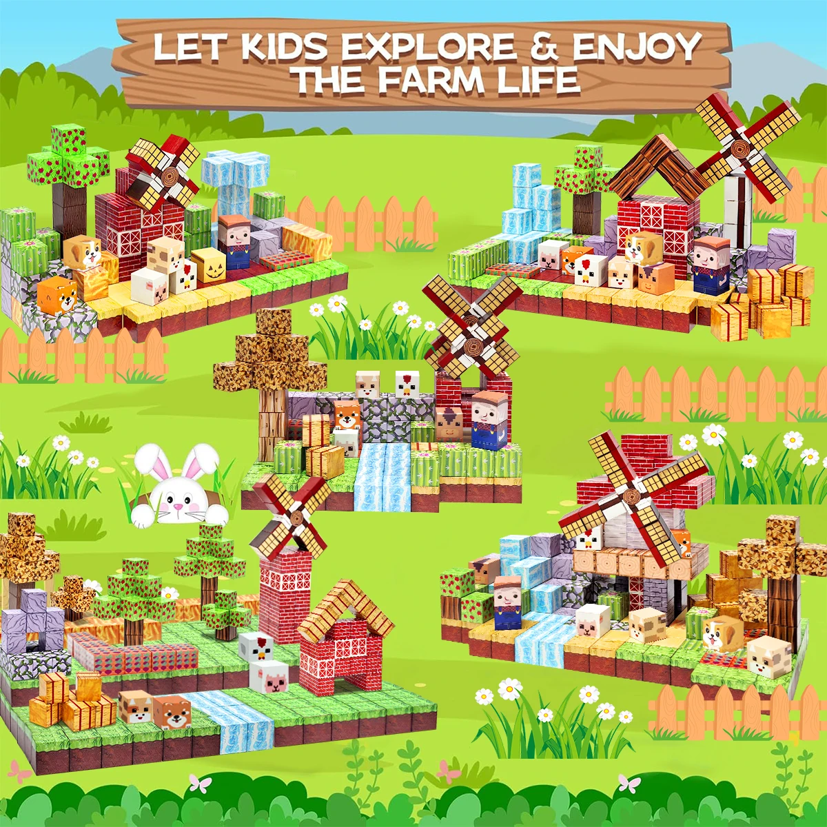 Magnetic Build Blocks ชุดของเล่น,STEM Montessori Sensory ก้อนของเล่น,Endless Building Possibilities, ชุดสําหรับชายหญิงเด็กวัยหัดเดินของขวัญ