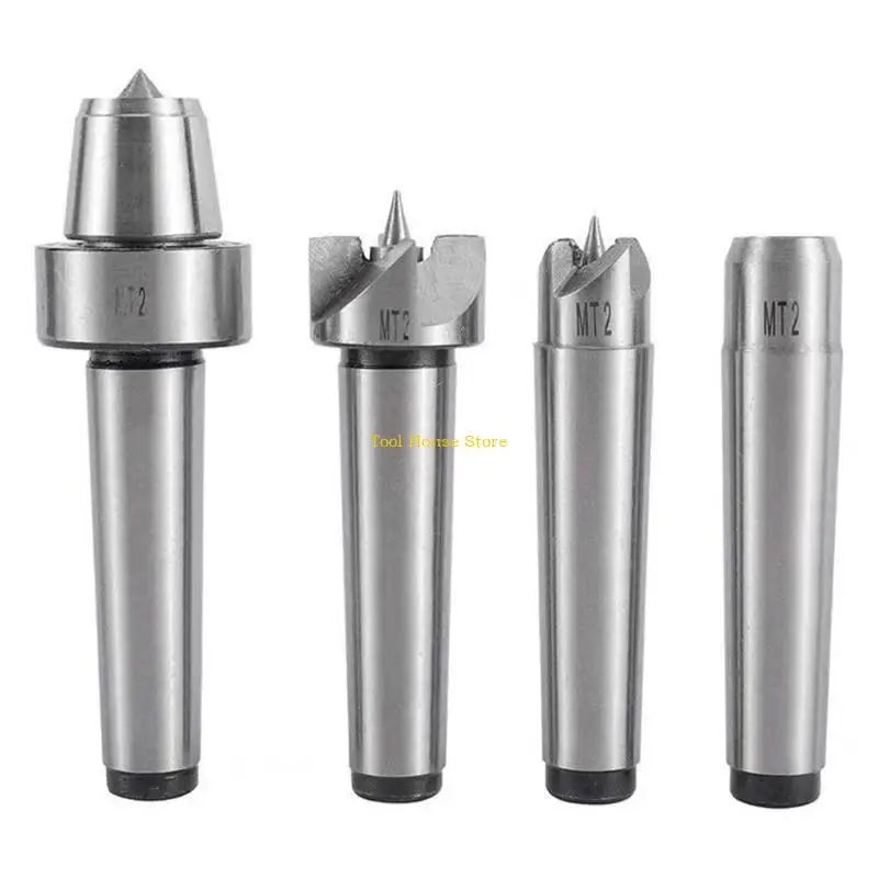

4Pcs MT2 Lathe Turning Tool For Wood Metalworking Bored Tailstock Lathe