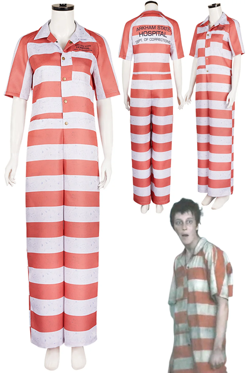 Sofia Cosplay Prison Uniform Costume TV Penguinn 2024 Roleplay Stripe Jumpsuits Women Outfits Halloween Party Carnival Suits