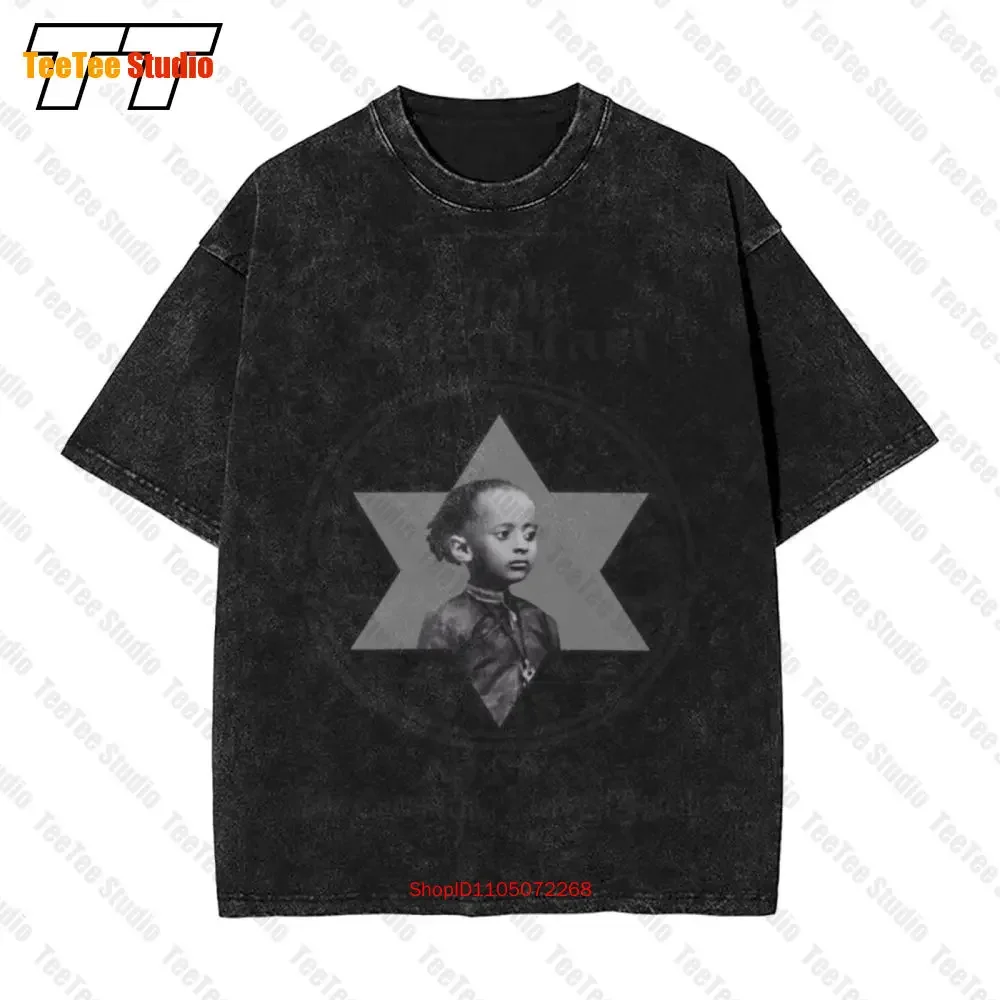 Reggae Vintage Oversized T-Shirt Haile Selassie Rastafarian Ethiopian African King Judah 2 Colors LNO5