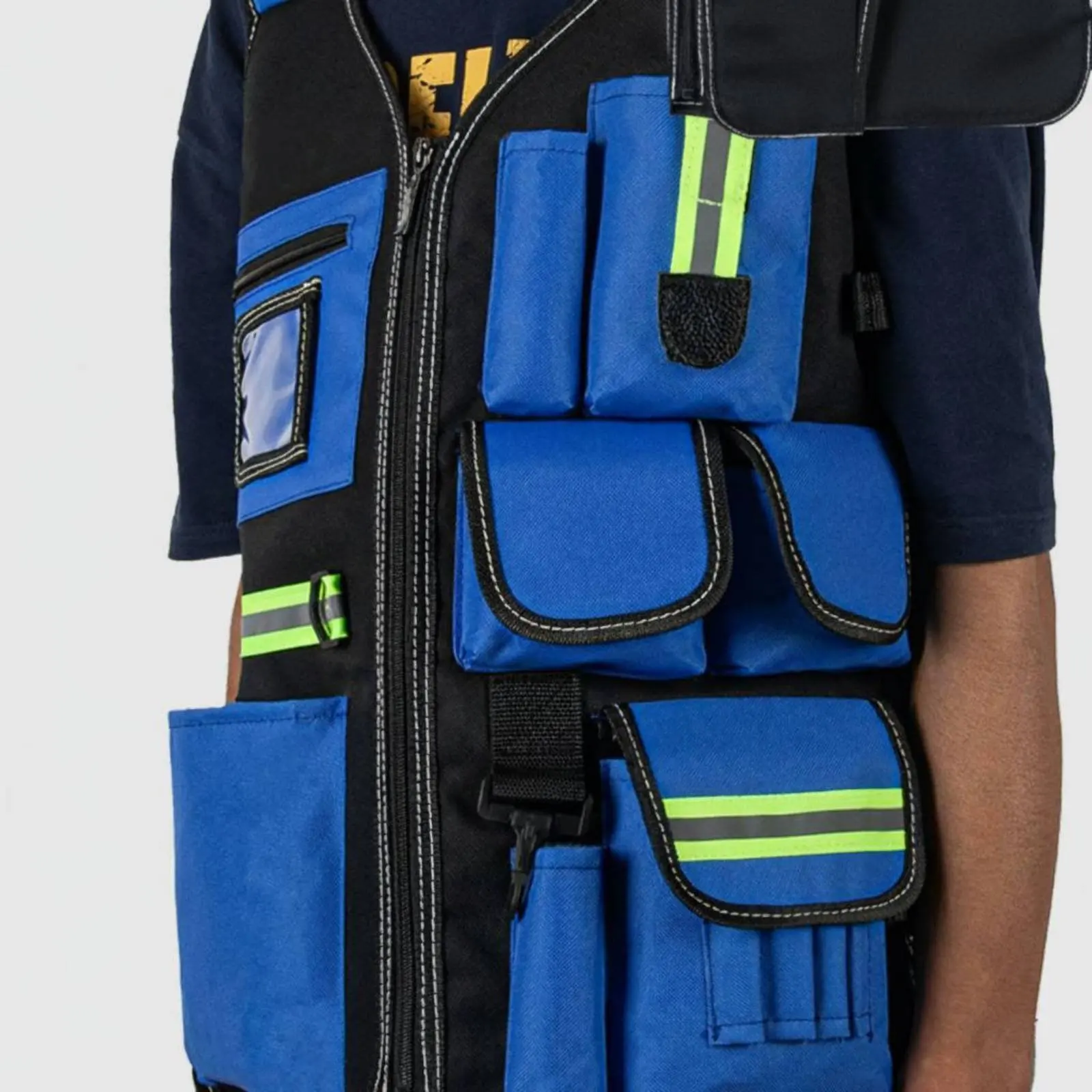 Multi-Pocket Tool Vest Multiple Pockets Electrician Tool Vest Work Gear Large Capacity Wear Resistant for Worksite, Construction