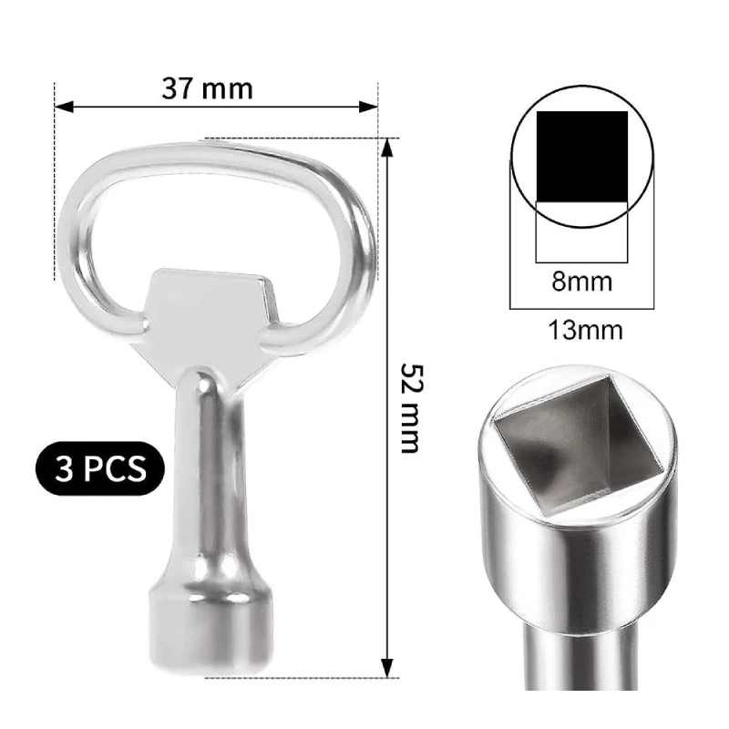 2111 3 قطعة مفتاح ربط مربع مفتاح مياه الحنفية التهوية مفتاح الفولاذ المقاوم للصدأ خزانة كهربائية قفل الباب بدوره TongueLock صنبور المياه