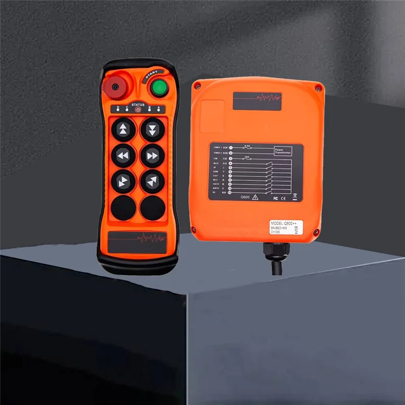ABJN-مفتاح رفع للتحكم في الأدوات الكبيرة Q600 ACDC110-460V جهاز تحكم عن بعد صناعي للرافعات رمز مطابق لا نهائيًا