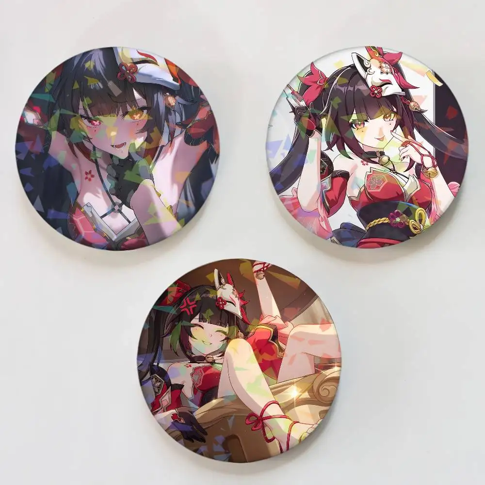Honkai Star Rail Sparkle Laser Button Pins Rucksack Kleidung Dekor Brosche Fiction Abzeichen Schmuck Geschenke