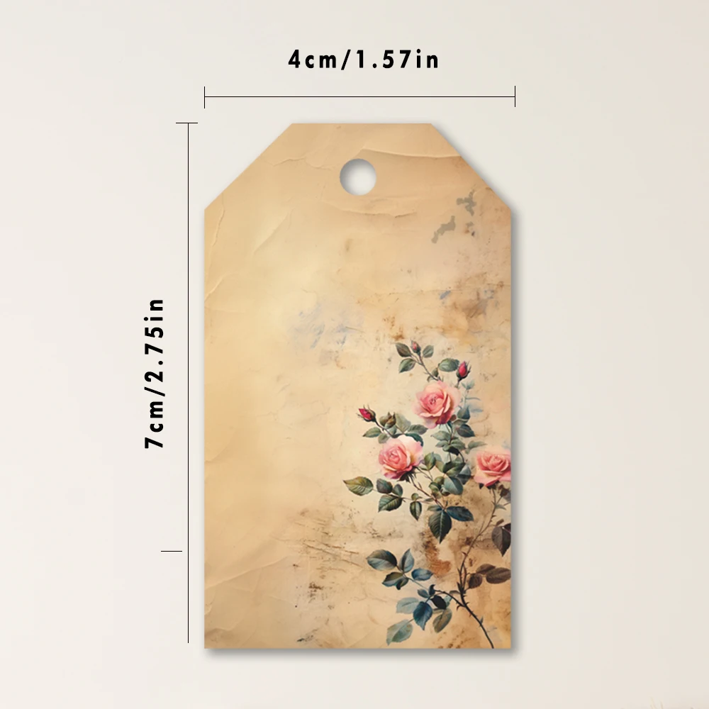 40 шт. пустые цветочные бирки для подарков, свадеб, свадебных душ, дней рождения, открыток сообщений, поздравительных открыток, с джутовым шпагатом в комплекте.