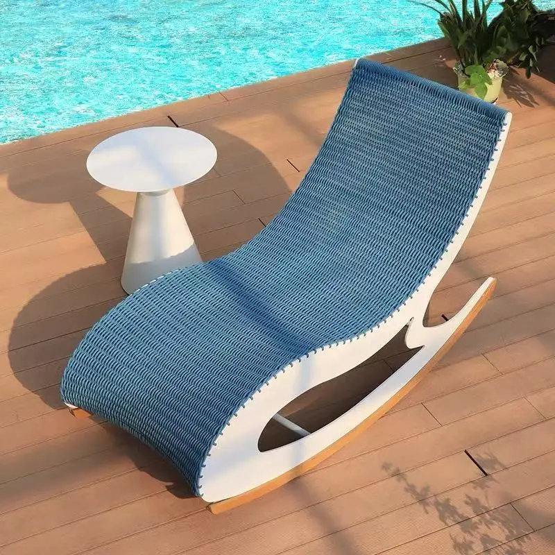 Открытый пляж Вилла Бассейн Балкон Сад Двор Коммерческий отдых Стулья из ротанга - Сиеста Релаксация