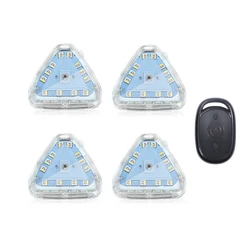 2pcs 4pcs Led Anti-Collision Strobe Lights Wireless Remote Control 7 Colors Led Strobe Lights，Drone For Night Flying Riding