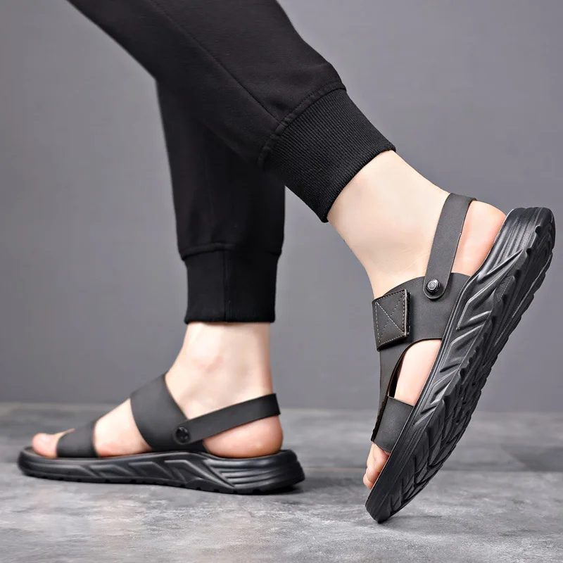 Sandals Men's Casual Dual-Purpose Large Size Beach Shoes Outerwear Non-Slip Slippers Wading and River Tracing Shoes