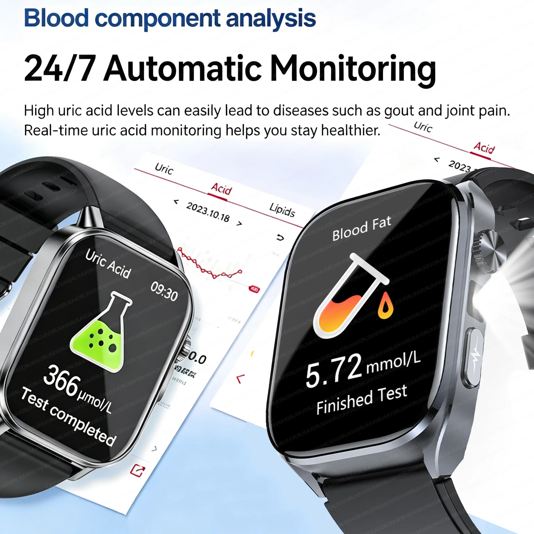 2026Hot AI-GPT Diagosis ECG Health SmartWatch Blood Pressure Lipid Uric Acid Heart Analysis body accurate oxygen Smart bracelet