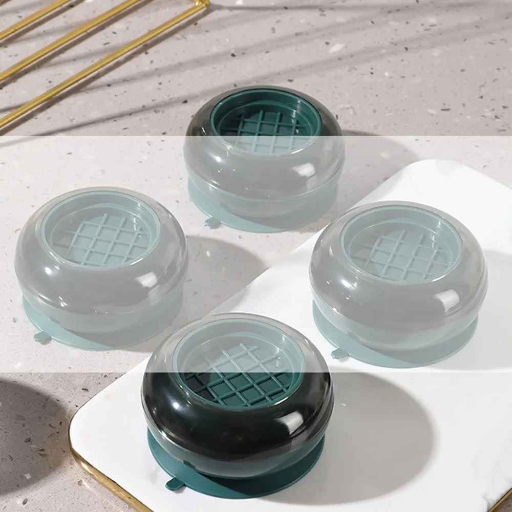 4Pcs Green Universal Washing Machine Refrigerator Base Stand PS, PP 50 x 40 x 76 mm Double Layer Movable Appliance Riser