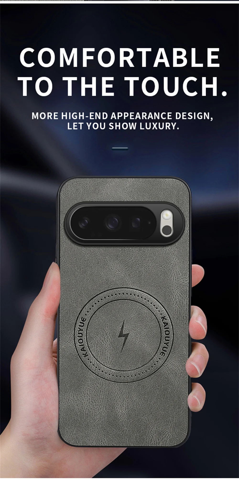 Luxuriöse, klassische Handyhülle aus Leder mit Magnetverschluss für Google Pixel 10, 9, 11 Pro XL, 9A, 8A, 8, 7, 7A, 6, 6A, kompatibel mit MagSafe und kabellosem Laden. – Detail 7
