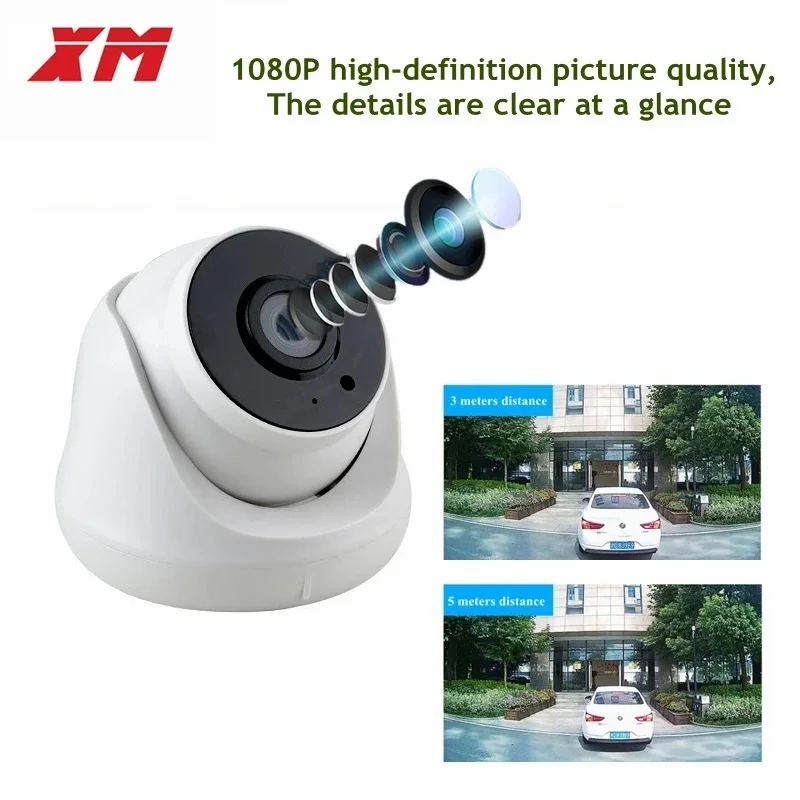 2MP Dome WiFi Camera 1080P HD Wireless Security Camera CCTV IP Camera with Audio IR LED Motion Detection Night Vision Cam