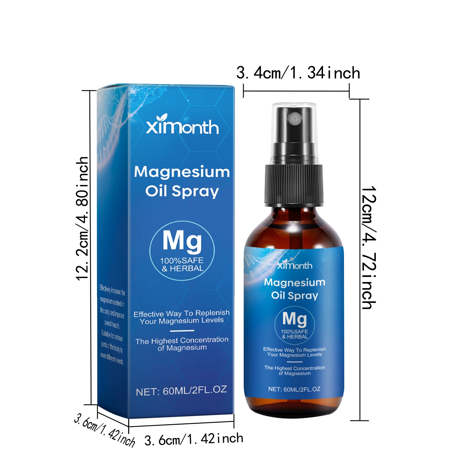 Essential Oil Magnesium Spray Relieves Muscle Body Pain Smoothes Softens Skin Magnesium Oil Spray Relaxation Better Sleep Care view 6
